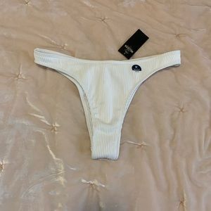 NWT hollister white ribbed cheeky bikini bottoms